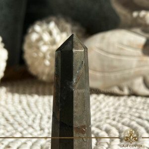 Pyrite Obelisk - Crystal Polished Point Tower |90mm x 140g| at Gaia Center Crystal shop in Cyprus. Pyrite, often called "Fool's Gold," is not only a visual stunner but also a symbol of abundance and prosperity. Crystal and Gemstone Jewellery Selection at Gaia Center in Cyprus. Order online, Cyprus islandwide delivery: Limassol, Larnaca, Paphos, Nicosia. Europe and Worldwide shipping.