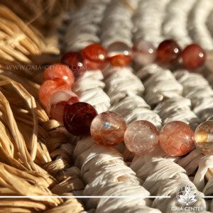 Red Hematoid Quartz Crystal Bracelet |8mm beads| at Gaia Center Crystal shop in Cyprus. Red Hematoid Quartz is a striking crystal known for its powerful grounding and energizing properties. Order crystals online, Cyprus islandwide delivery: Limassol, Larnaca, Paphos, Nicosia. Europe and Worldwide shipping.