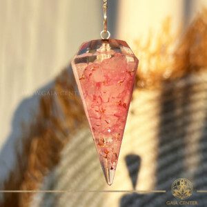 Discover the power of the Orgonite Dowsing Pendulum with Rose Quartz at the GAIA CENTER Crystal shop in Cyprus. Perfect for energy healing, chakra balancing, and spiritual guidance, this handcrafted pendulum combines the gentle energy of Rose Quartz with the protective qualities of Orgonite. Shop in-person at our crystal store or order online for worldwide delivery.