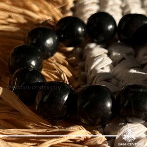 Shungite Tumblestone Bracelet from Russia at Gaia Center Crystal shop in Cyprus. Crystal and Gemstone Jewellery Selection at Gaia Center in Cyprus. Order online, Cyprus islandwide delivery: Limassol, Larnaca, Paphos, Nicosia. Europe and Worldwide shipping.