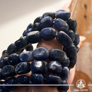 Sodalite Tumbled Bracelet - Buy at GAIA CENTER Cyprus | In-Store & Online Discover the calming energy of our Sodalite Tumbled Bracelet at GAIA CENTER, the premier crystal store in Cyprus. Known for enhancing mental clarity, intuition, and inner peace, this beautiful bracelet features high-quality tumbled Sodalite stones. Perfect for anyone seeking to balance emotions and boost self-expression, Sodalite is often called the “Stone of Insight.” Whether you're in Cyprus or shopping online, GAIA CENTER makes it easy to find authentic, natural Sodalite crystal jewelry. Visit us in-store or order online to bring the harmony of Sodalite into your life. Worldwide shipping available!