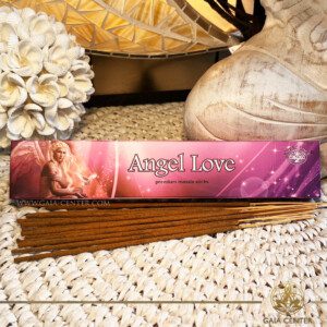 Green Tree Angel Love Natural Incense 15 grams at GAIA CENTER Crystals & Incense shop in Cyprus. Natural Premium Masala Incense fragrance by Green Tree brand. 15grams incense pack. Selection of natural incense sticks at GAIA CENTER | Crystals and Incense aroma shop in Cyprus. Order incense sticks and aroma burners online, Cyprus islandwide delivery: Nicosia, Paphos, Limassol, Larnaca