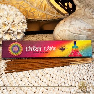 Green Tree Chakra Lotus Natural Incense 15 grams at GAIA CENTER Crystals & Incense shop in Cyprus. Natural Premium Masala Incense fragrance by Green Tree brand. 15grams incense pack. Selection of natural incense sticks at GAIA CENTER | Crystals and Incense aroma shop in Cyprus. Order incense sticks and aroma burners online, Cyprus islandwide delivery: Nicosia, Paphos, Limassol, Larnaca