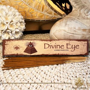 Green Tree Divine Eye Natural Incense 15 grams at GAIA CENTER Crystals & Incense shop in Cyprus. Natural Premium Masala Incense fragrance by Green Tree brand. 15grams incense pack. Selection of natural incense sticks at GAIA CENTER | Crystals and Incense aroma shop in Cyprus. Order incense sticks and aroma burners online, Cyprus islandwide delivery: Nicosia, Paphos, Limassol, Larnaca