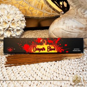 Green Tree Dragon's Blood Natural Incense 15 grams at GAIA CENTER Crystals & Incense shop in Cyprus. Natural Premium Masala Incense fragrance by Green Tree brand. 15grams incense pack. Selection of natural incense sticks at GAIA CENTER | Crystals and Incense aroma shop in Cyprus. Order incense sticks and aroma burners online, Cyprus islandwide delivery: Nicosia, Paphos, Limassol, Larnaca