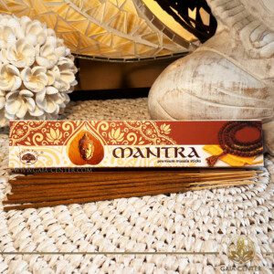 Green Tree Mantra Natural Incense 15 grams at GAIA CENTER Crystals & Incense shop in Cyprus. Natural Premium Masala Incense fragrance by Green Tree brand. 15grams incense pack. Selection of natural incense sticks at GAIA CENTER | Crystals and Incense aroma shop in Cyprus. Order incense sticks and aroma burners online, Cyprus islandwide delivery: Nicosia, Paphos, Limassol, Larnaca