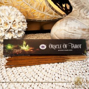 Green Tree Oracle of Tarot Incense 15 grams at GAIA CENTER Crystals & Incense shop in Cyprus. Natural Premium Masala Incense fragrance by Green Tree brand. 15grams incense pack. Selection of natural incense sticks at GAIA CENTER | Crystals and Incense aroma shop in Cyprus. Order incense sticks and aroma burners online, Cyprus islandwide delivery: Nicosia, Paphos, Limassol, Larnaca