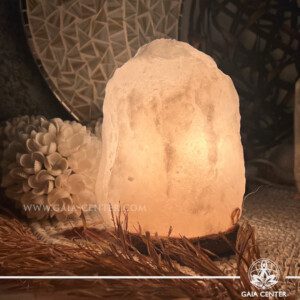 Salt Lamp Himalayan White Rock at Gaia Center | Crystal Shop in Cyprus. Salt and Selenite crystal lamps selection. Order online: Cyprus islandwide delivery: Limassol, Nicosia, Paphos, Larnaca. Europe and worldwide shipping.