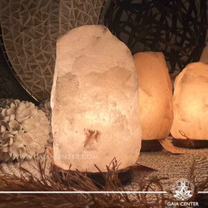 Salt Lamp Himalayan White Rock at Gaia Center | Crystal Shop in Cyprus. Salt and Selenite crystal lamps selection. Order online: Cyprus islandwide delivery: Limassol, Nicosia, Paphos, Larnaca. Europe and worldwide shipping.