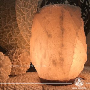 Salt Lamp Himalayan White Rock at Gaia Center | Crystal Shop in Cyprus. Salt and Selenite crystal lamps selection. Order online: Cyprus islandwide delivery: Limassol, Nicosia, Paphos, Larnaca. Europe and worldwide shipping.