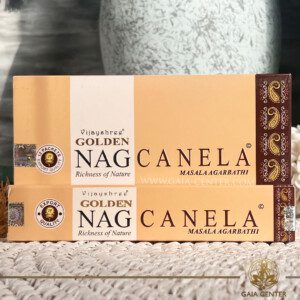 Aroma Incense Sticks Canela - Cinnamon fragrance by Golden Nag brand. 15grams incense pack. Selection of natural incense sticks at GAIA CENTER | Crystals and Incense aroma shop in Cyprus. Order incense sticks and aroma burners online, Cyprus islandwide delivery: Nicosia, Paphos, Limassol, Larnaca