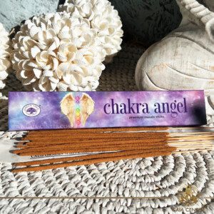 Green Tree Chakra Angel Natural Incense 15 grams at GAIA CENTER Crystals & Incense shop in Cyprus. Natural Premium Masala Incense fragrance by Green Tree brand. 15grams incense pack. Selection of natural incense sticks at GAIA CENTER | Crystals and Incense aroma shop in Cyprus. Order incense sticks and aroma burners online, Cyprus islandwide delivery: Nicosia, Paphos, Limassol, Larnaca