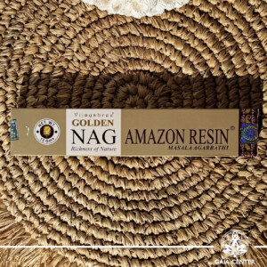 Aroma Incense Sticks Amazon Resin fragrance by Golden Nag brand. 15grams incense pack. Selection of natural incense sticks at GAIA CENTER | Crystals and Incense aroma shop in Cyprus.