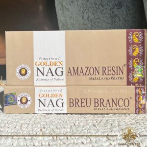 Aroma Incense Sticks Amazon Resin fragrance by Golden Nag brand. 15grams incense pack. Selection of natural incense sticks at GAIA CENTER | Crystals and Incense aroma shop in Cyprus. Order incense sticks and aroma burners online, Cyprus islandwide delivery: Nicosia, Paphos, Limassol, Larnaca