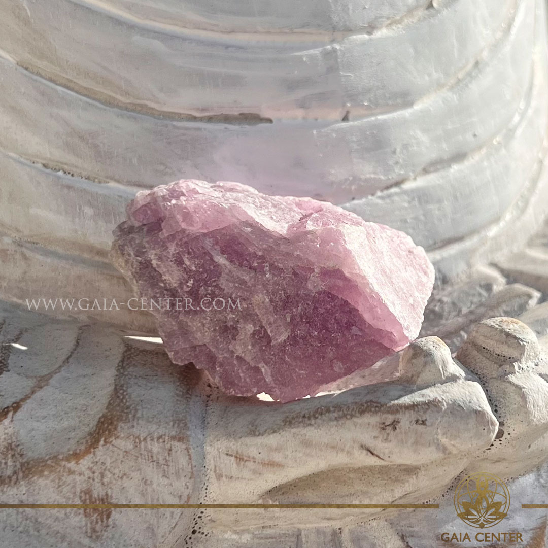Pink Kunzite Natural Crystal Clusters from Nigeria available at Gaia Center Crystal shop in Cyprus. Kunzite, known for its ability to open the heart and promote unconditional love, emotional healing, and inner peace. Order and buy crystals online, Cyprus islandwide delivery: Limassol, Larnaca, Paphos, Nicosia. Europe and Worldwide shipping.