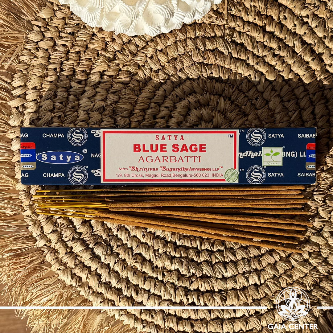 Satya Blue Sage incense sticks 15g box