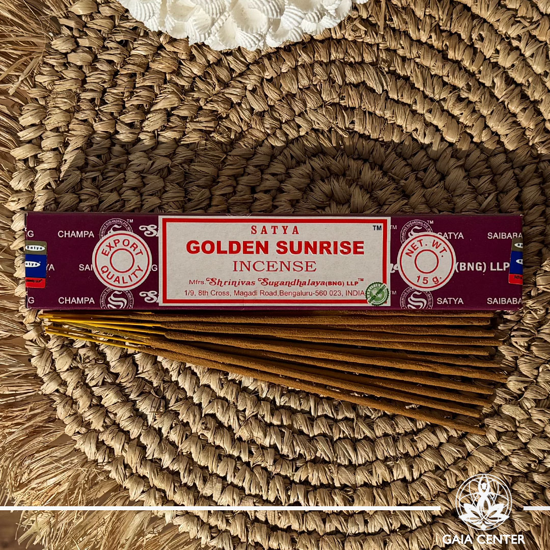 Satya Golden Sunrise incense sticks 15g box