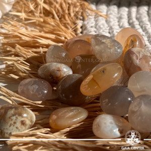 Flower Agate polished tumbled stones at Gaia Center crystal shop in Cyprus. Crystal tumbled stones and rough minerals, drusy at Gaia Center crystal shop in Cyprus. Order crystals online top quality crystals, Cyprus islandwide delivery: Limassol, Larnaca, Paphos, Nicosia. Europe and Worldwide shipping.