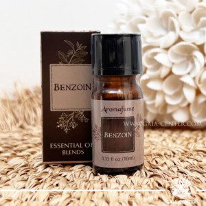 Benzoin essential oil blend bottle – warm comforting aroma from Gaia Center Cyprus