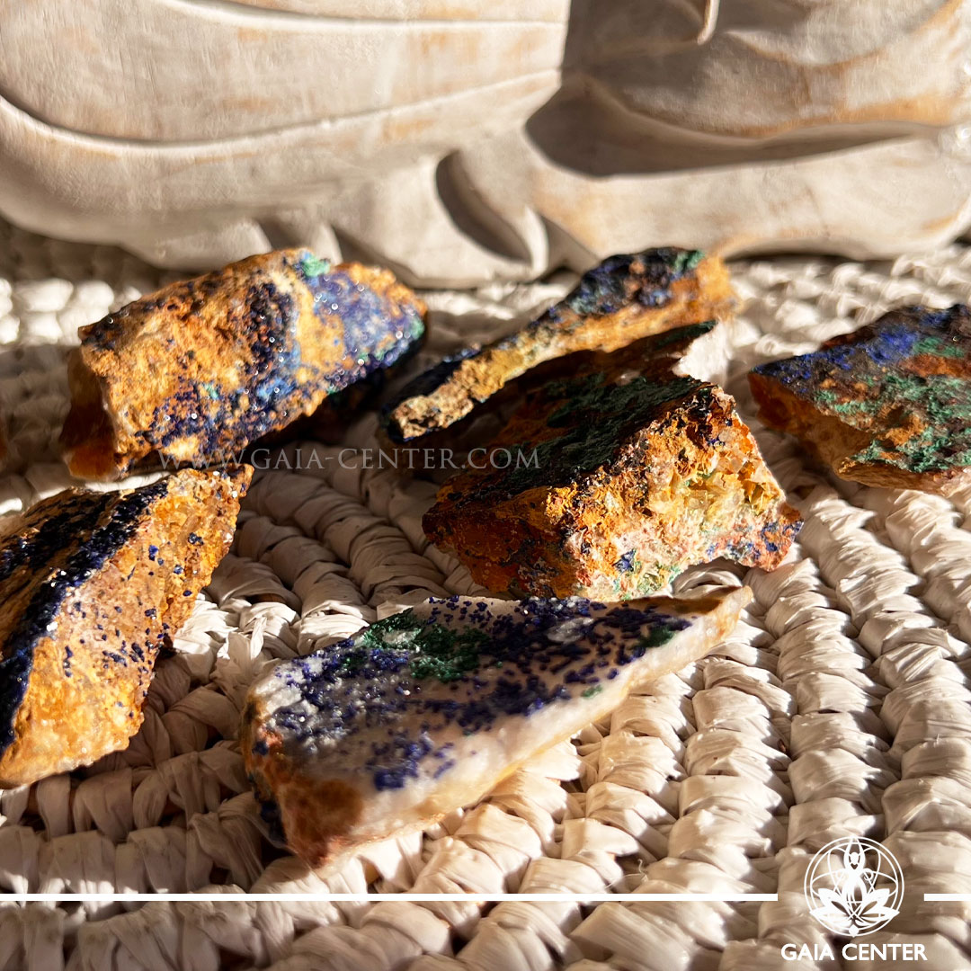Azurite Malachite Natural Rough Cluster Buy Crystals Online Cyprus | GAIA CENTER Crystal shop in Cyprus.