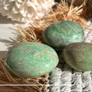 Garnierite palmstone from Madagascar green healing crystal from a crystal shop in Cyprus
