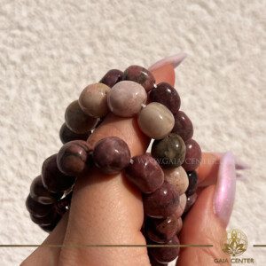 Rhodonite crystal stone for emotional healing from a GAIA CENTER crystal shop in Cyprus