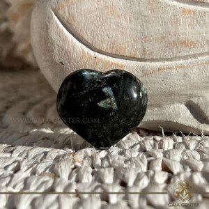Larvikite heart crystal grounding stone from crystal shop in Cyprus