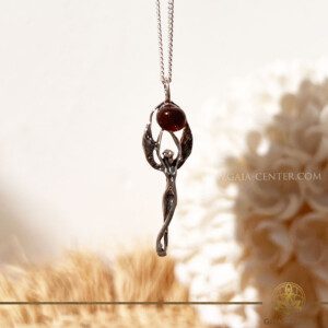 Baltic Amber Angel Pendant | Silver | GAIA CENTER Crystal Shop in Cyprus