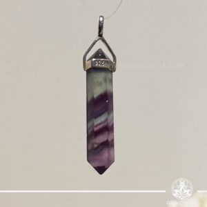 Fluorite High Grade Crystal Pendant Point - S925 Sterling Silver