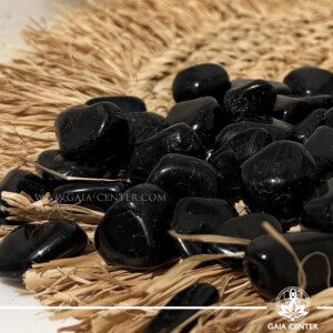 Black Tourmaline Tumbled Stone |20-30mm| Zimbabwe Available at Gaia Center, with islandwide delivery across Cyprus.