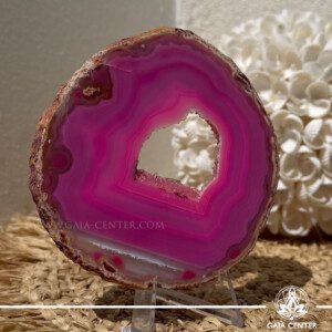 Pink Agate Slice | Brazil available in Cyprus at GAIA CENTER store.