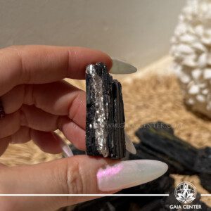 Black Tourmaline Rough Natural Cluster | Brazil A-Grade Quality at Gaia Center Crystal shop in Cyprus. Black tourmaline rough crystals possess the unique ability to cleanse and purify the energetic field, dissolving blockages and stagnant energy. Crystal tumbled stones and rough minerals, drusy at Gaia Center crystal shop in Cyprus. Order crystals online top quality crystals, Cyprus islandwide delivery