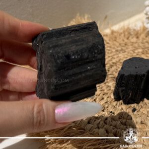 Black Tourmaline Rough Natural Cluster | Brazil A-Grade Quality at Gaia Center Crystal shop in Cyprus. Black tourmaline rough crystals possess the unique ability to cleanse and purify the energetic field, dissolving blockages and stagnant energy. Crystal tumbled stones and rough minerals, drusy at Gaia Center crystal shop in Cyprus. Order crystals online top quality crystals, Cyprus islandwide delivery: Limassol, Larnaca, Paphos, Nicosia. Europe and Worldwide shipping.