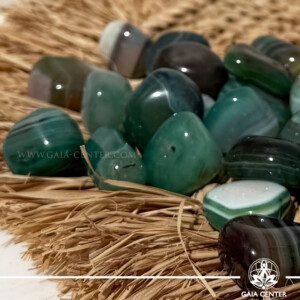 Green Agate Banded from Brazil | Buy Crystals Online available in Cyprus. GAIA CENTER Crystal shop in Cyprus