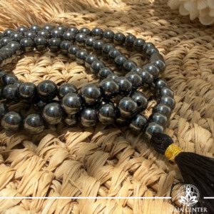 Crystal Mala Hematite |108 beads| Crystal available at Gaia Center Crystal Shop in Cyprus. Order online, Cyprus islandwide delivery