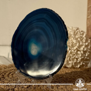 Blue Agate Slice | Brazil available in Cyprus at GAIA CENTER store.