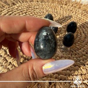 Larvikite Egg – Polished Natural Crystal Stone available at Gaia Center Cyprus