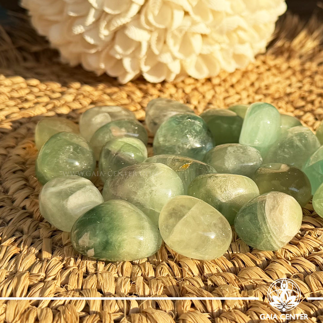 Green Fluorite Polished Tumbled Stones |20-30mm|