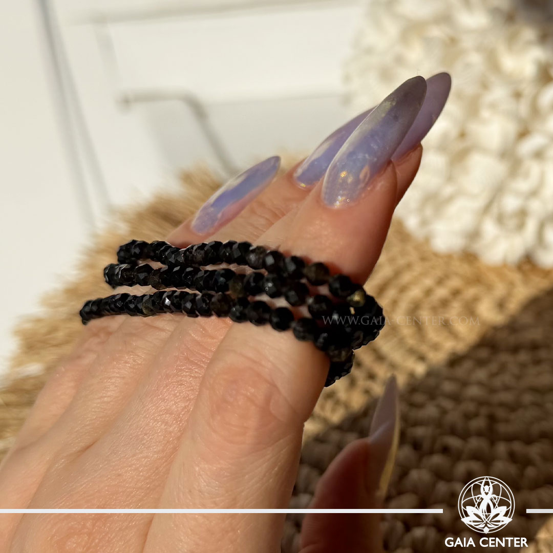 Faceted Gold Obsidian bracelet from Gaia Center Cyprus