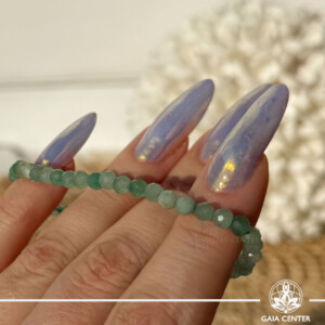 Green Aventurine 4mm faceted crystal bracelet from Gaia Center Cyprus