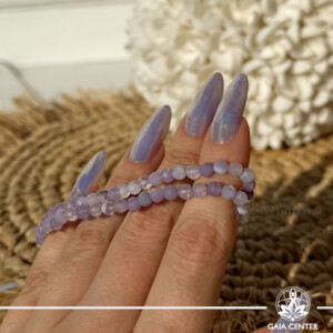 Lavender Amethyst 4mm faceted crystal bracelet from Gaia Center Cyprus