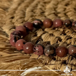 Rhodonite polished beads crystal bracelet from Gaia Center Cyprus