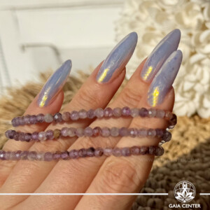 Purple Phantom 4mm faceted crystal bracelet from Gaia Center Cyprus