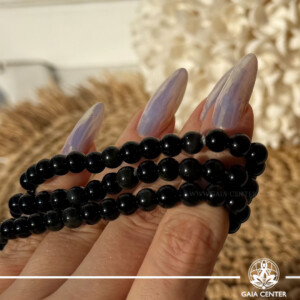 Rainbow Obsidian polished beads crystal bracelet from Gaia Center Cyprus