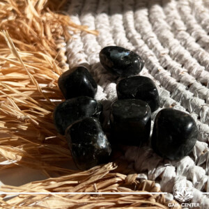 Larvikite Polished Natural Crystal Tumbled Stone available at Gaia Center Cyprus
